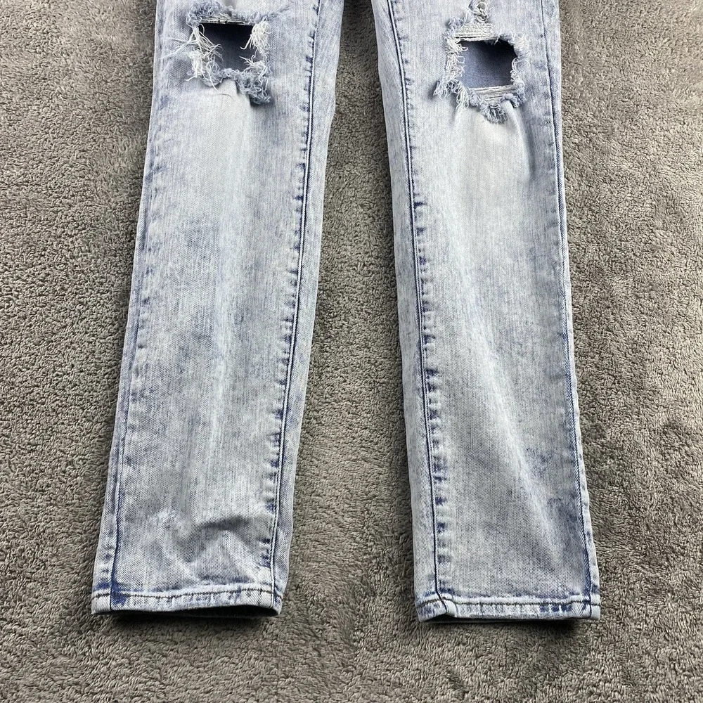 American Eagle Flex Skinny Jeans Mens 30x30 Blue Light Wash Distressed - Picture 2 of 16